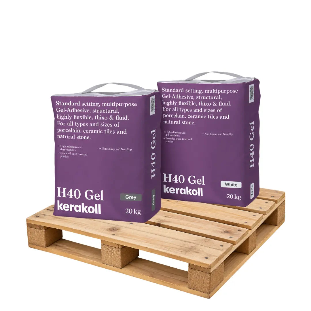 Kerakoll H40 Gel — Grey Tile Adhesive, Full Pallet 48 x 20kg (Tail Lift Delivery)
