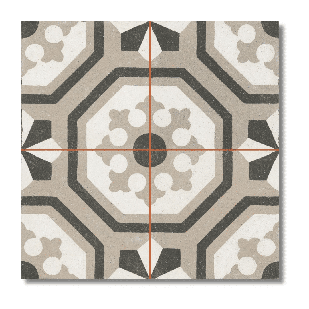 Zayda Grey Vitrified Ceramic Decor Matt Tile