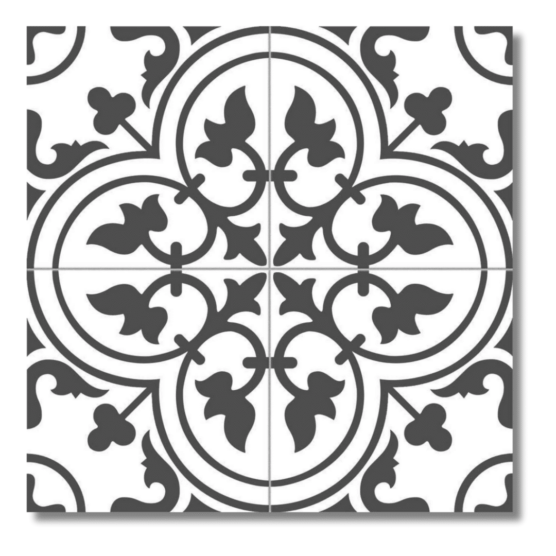 Bourton Monochrome Black Tiles