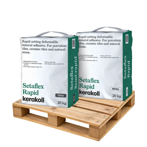 Kerakoll Setaflex Rapid Set S1 — Grey Tile Adhesive, Full Pallet 48 x 20kg (Tail Lift Delivery)