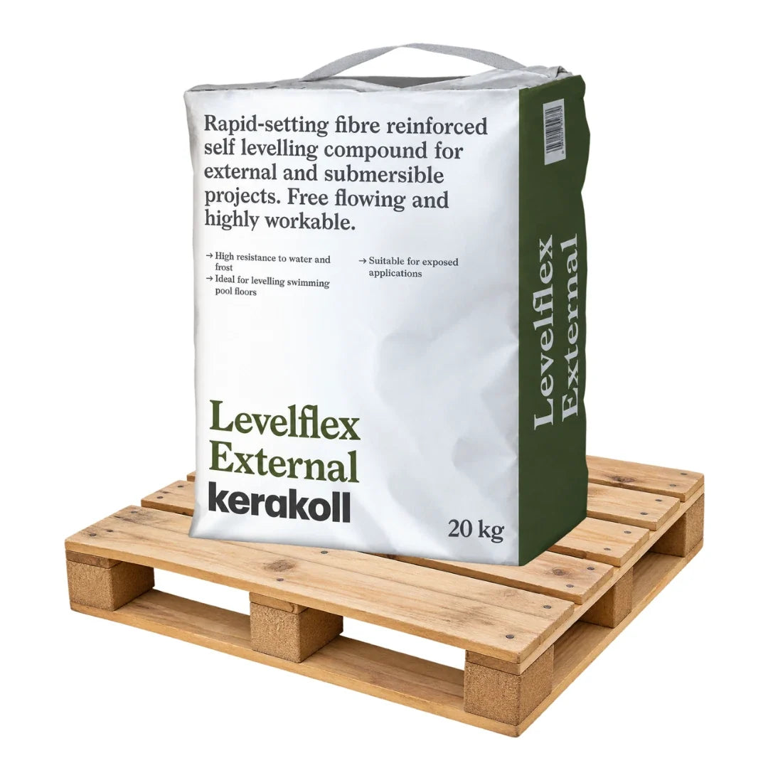 Kerakoll Levelflex External — Self-Levelling Compound, Full Pallet 48 x 20kg (Tail Lift Delivery)